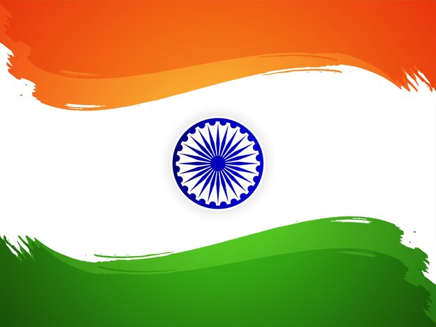 Vector de fondo decorativo del día de la independencia del tema de la bandera india