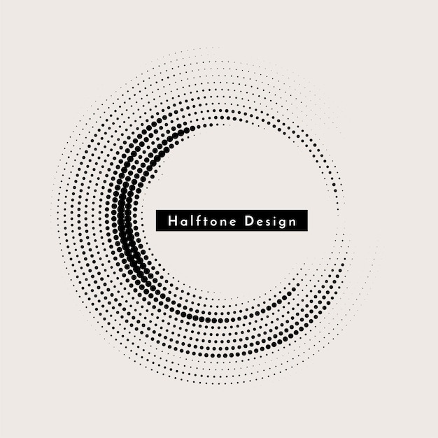 Vector de fondo decorativo de diseño de medio tono circular abstracto