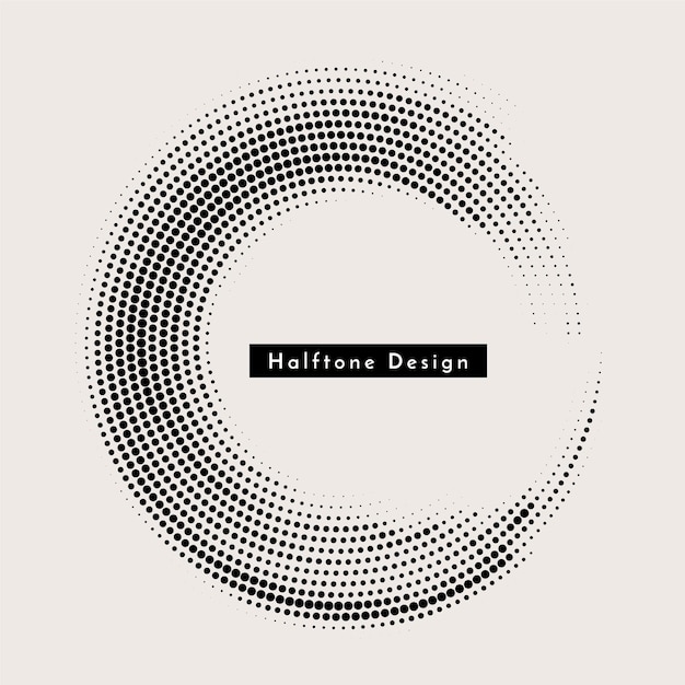 Vector de fondo decorativo de diseño de medio tono circular abstracto