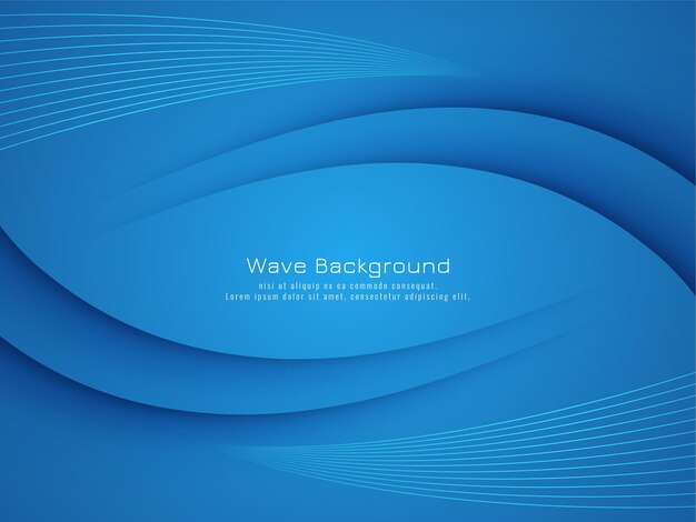 Vector de fondo decorativo de diseño de onda azul moderno