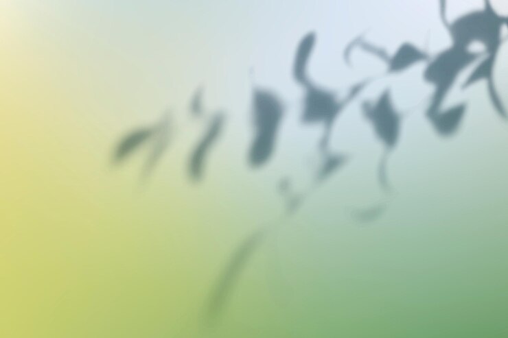 Vector gratuito vector de fondo degradado verde abstracto con sombra de hoja