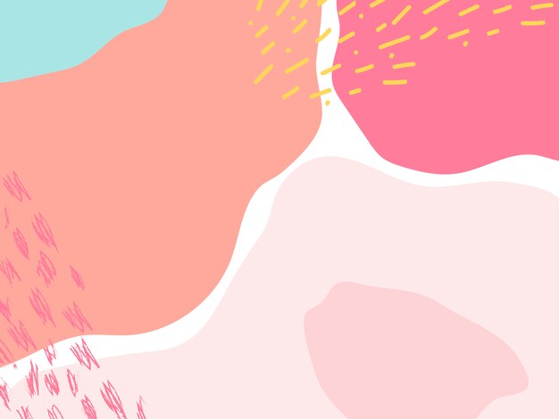 Vector de fondo de diseño colorido de Memphis