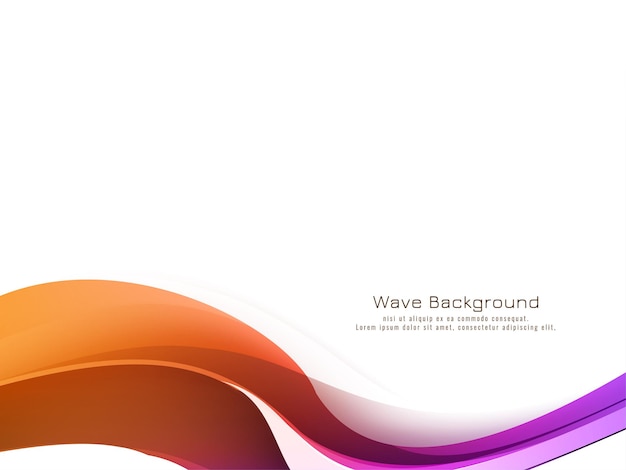 Vector de fondo de diseño dinámico de onda colorida elegante