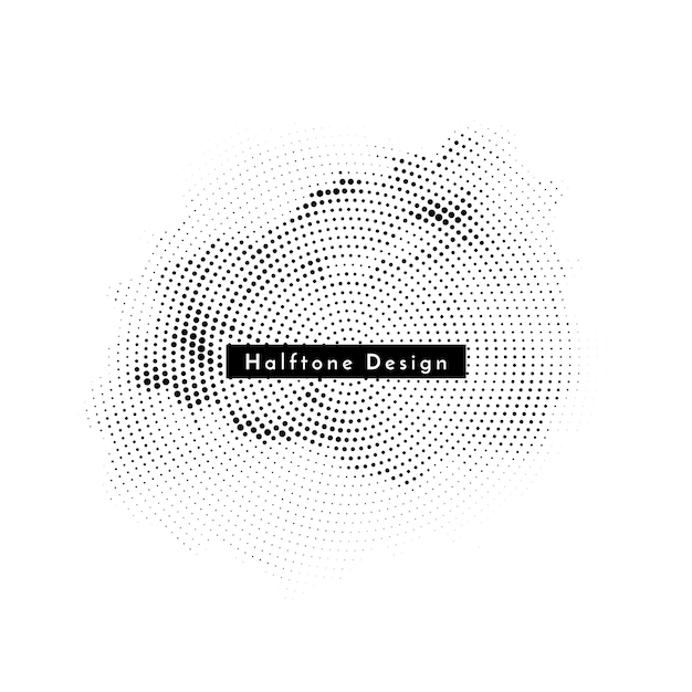 Vector de fondo de diseño elegante de semitono circular decorativo