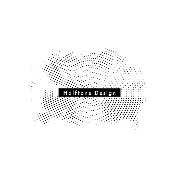Vector de fondo de diseño elegante de semitono circular decorativo