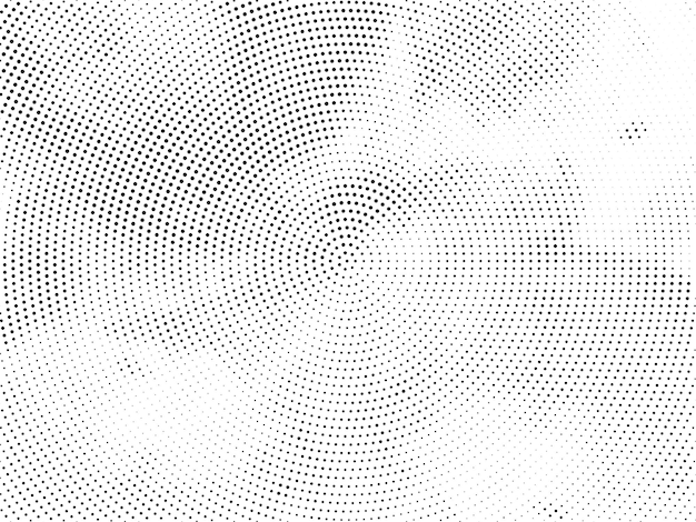 Vector de fondo de diseño de medio tono circular abstracto