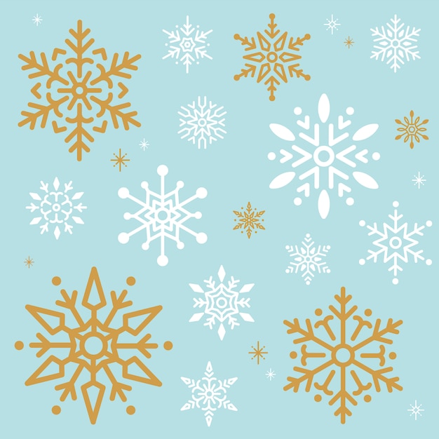 Vector de fondo de diseño de navidad de copo de nieve