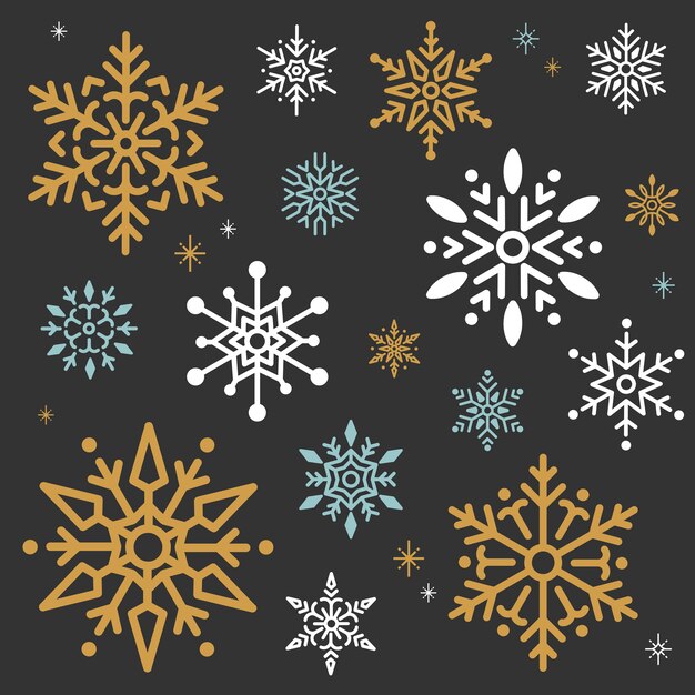 Vector de fondo de diseño de Navidad de copo de nieve