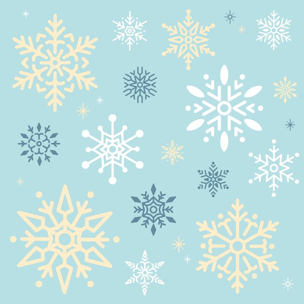 Vector de fondo de diseño de Navidad de copo de nieve