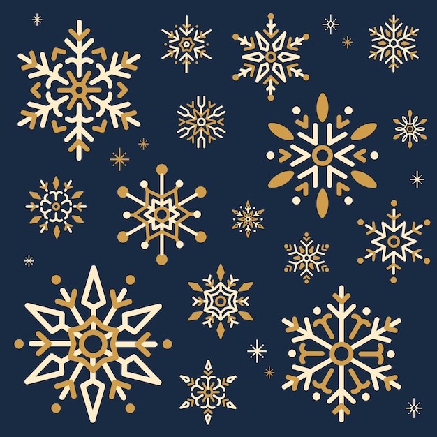 Vector de fondo de diseño de Navidad de copo de nieve