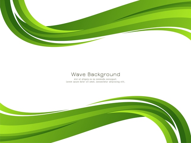 Vector gratuito vector de fondo de diseño de onda verde moderno abstracto
