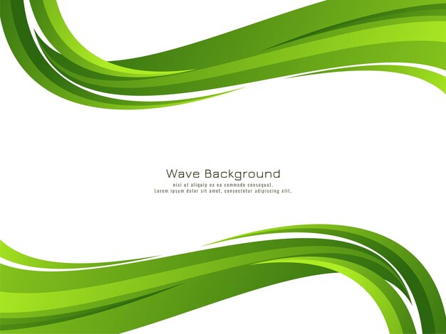 Vector de fondo de diseño de onda verde moderno abstracto