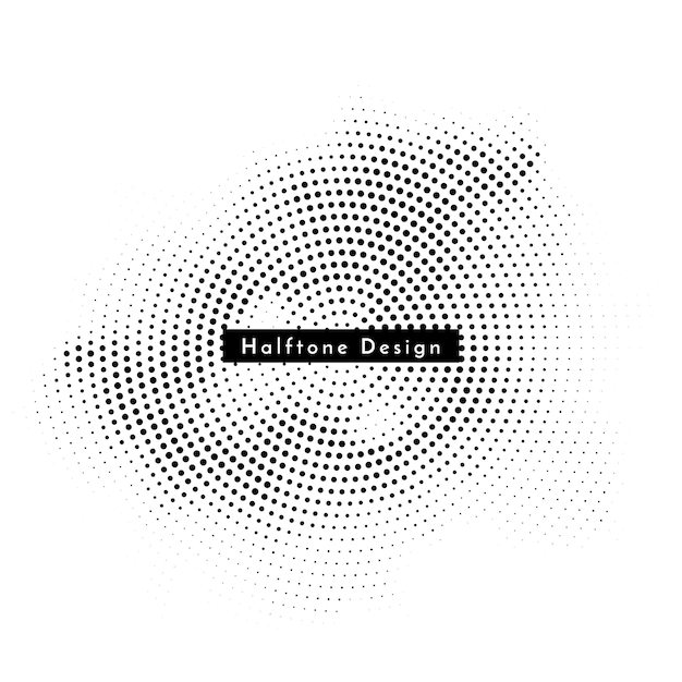 Vector de fondo de diseño de semitono circular moderno