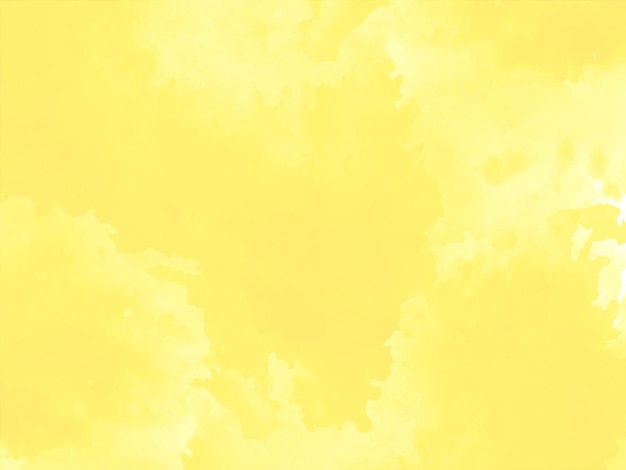 Vector de fondo de diseño de textura de acuarela amarillo brillante
