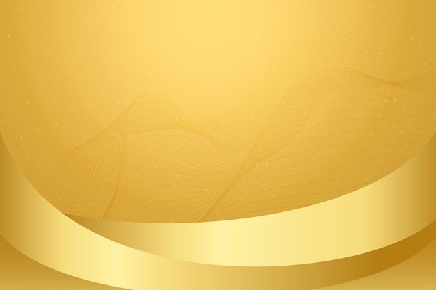 Vector de fondo dorado con onda metálica