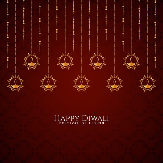 Vector de fondo elegante decorativo hermoso feliz festival de Diwali