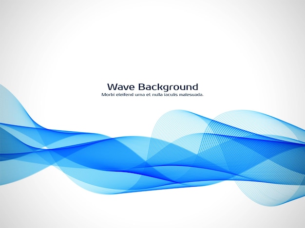 Vector de fondo elegante onda azul abstracto