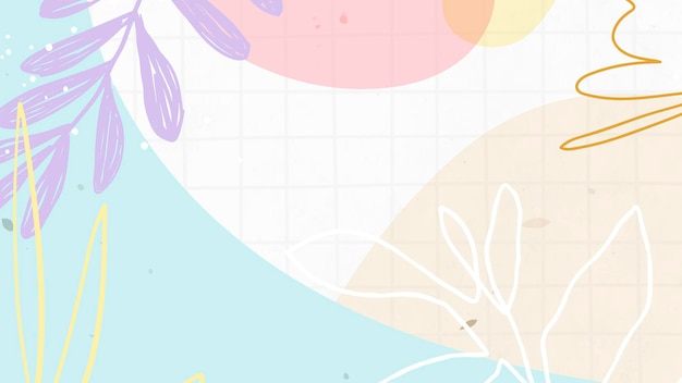 Vector de fondo estampado abstracto pastel Memphis