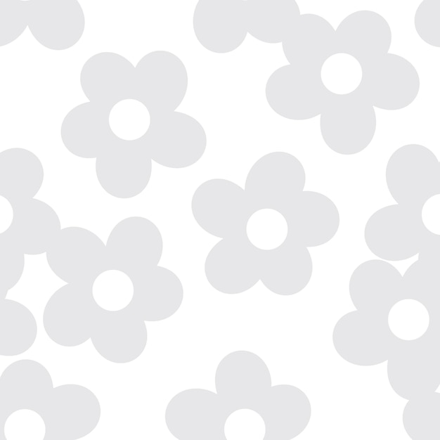 Vector de fondo estampado floral gris claro