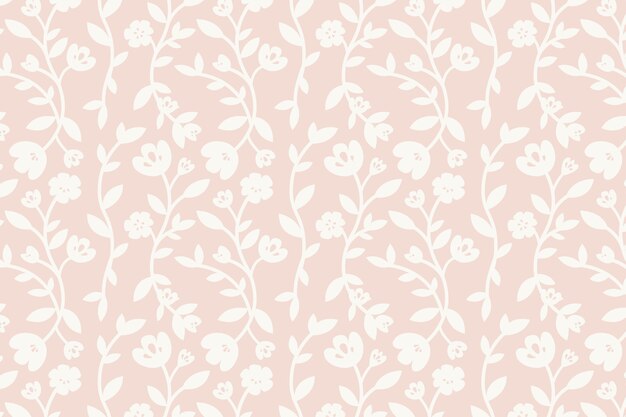 Vector de fondo estampado floral rosa