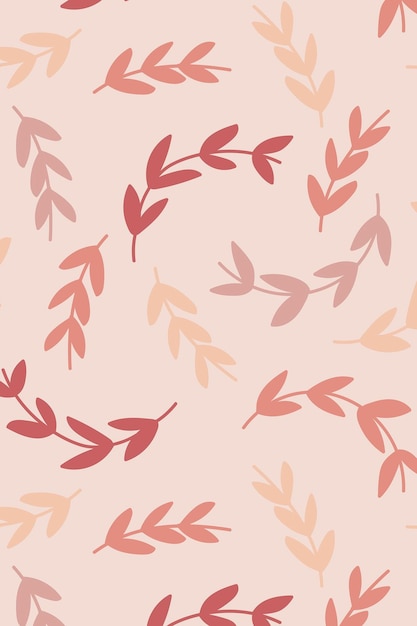 Vector de fondo estampado hoja transparente rosa