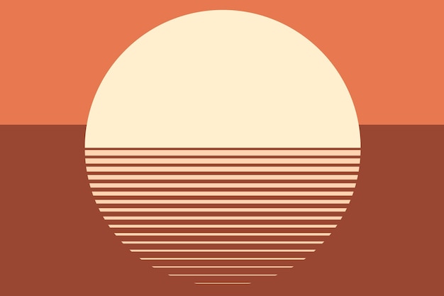 Vector de fondo estético al atardecer en naranja