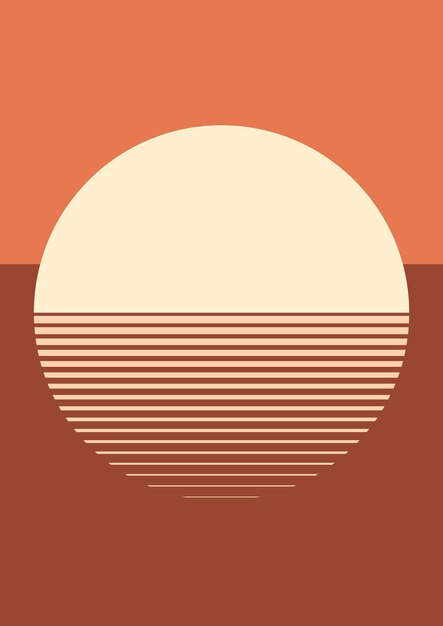 Vector de fondo estético al atardecer en naranja