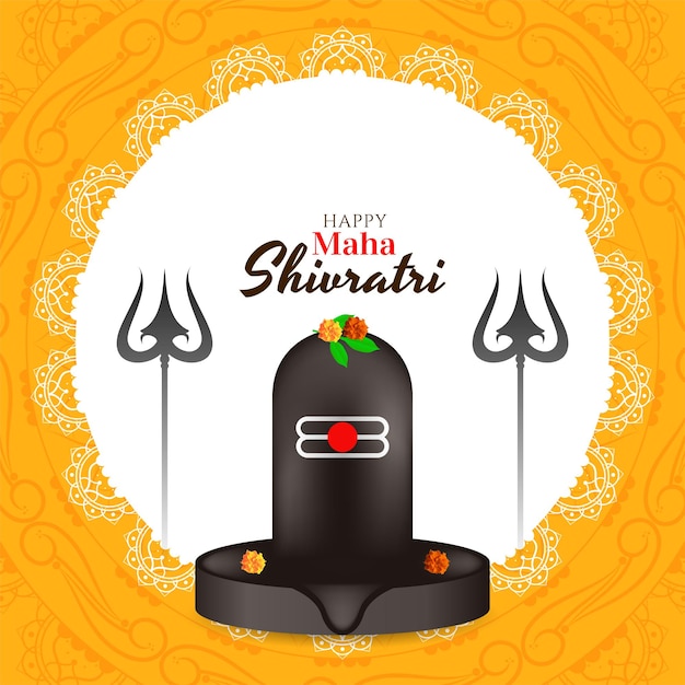 Vector de fondo del festival tradicional indio feliz Maha Shivratri