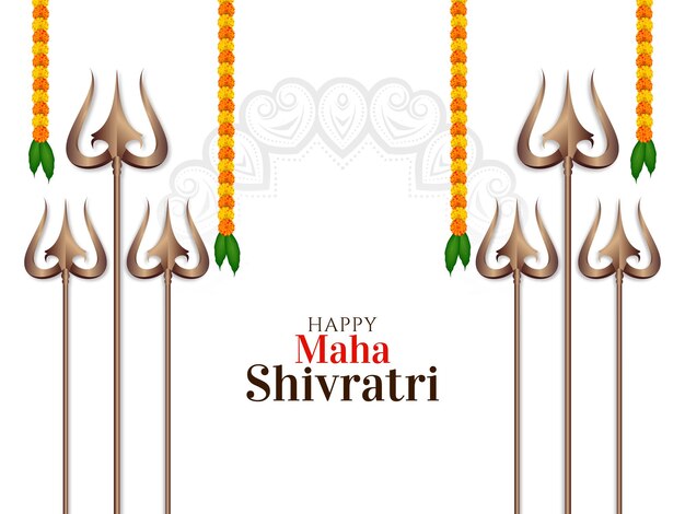 Vector de fondo del festival tradicional indio feliz Maha Shivratri