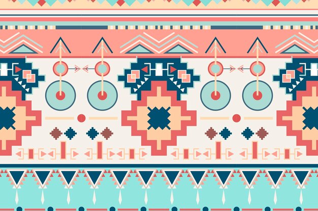 Vector de fondo sin fisuras patrón étnico