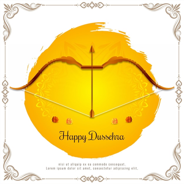 Vector de fondo hermoso feliz festival hindú dussehra
