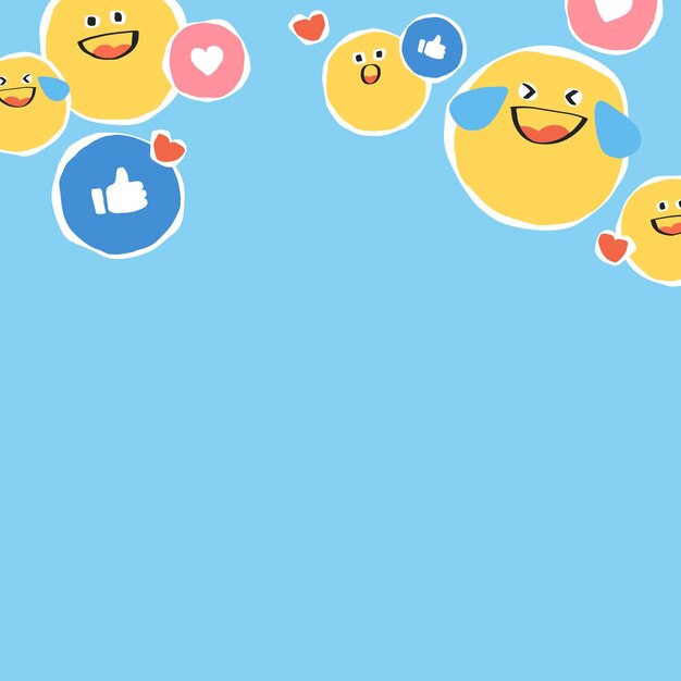 Vector de fondo de iconos de expresión de redes sociales