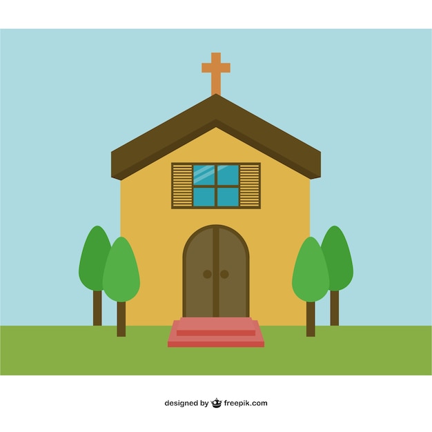 Vector de fondo con iglesia