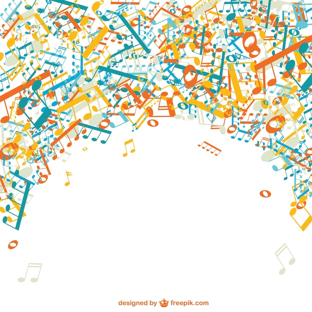 Vector de fondo con notas musicales