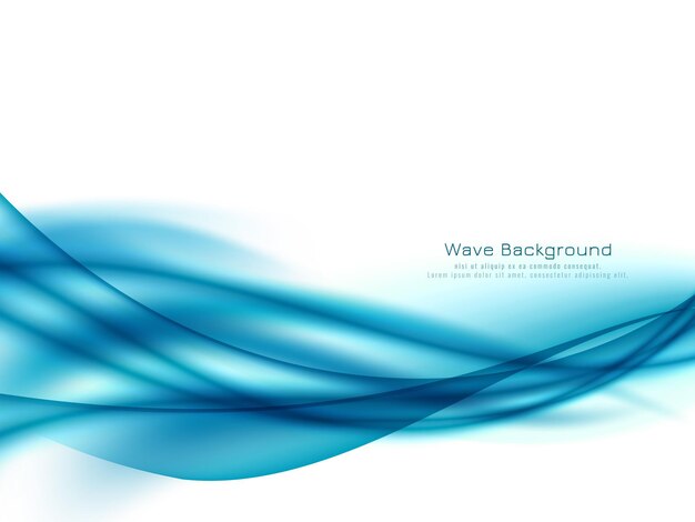 Vector de fondo de onda azul elegante decorativo