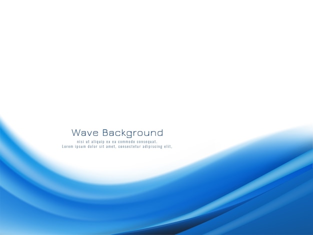 Vector de fondo de onda azul elegante moderno