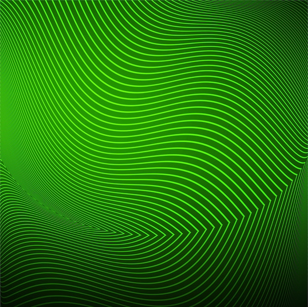 Vector de fondo de onda moderna línea verde