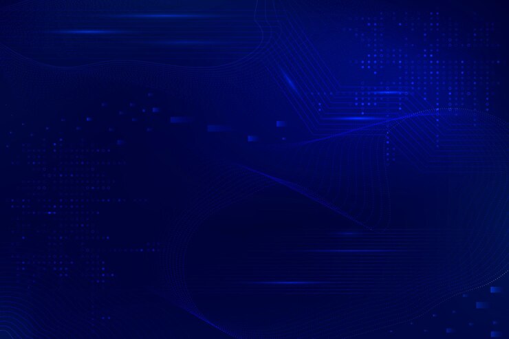 Vector gratuito vector de fondo de ondas futuristas azules con tecnología de código de computadora
