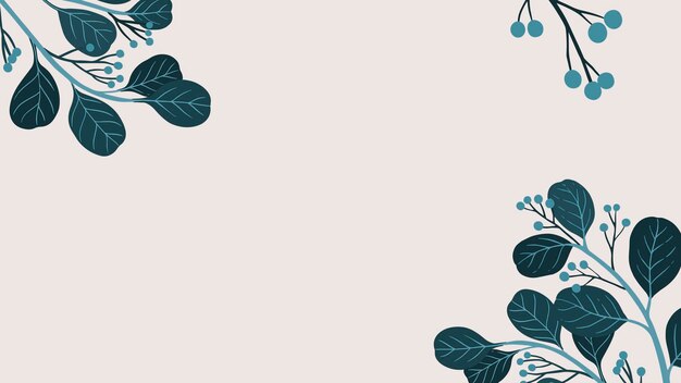 Vector de fondo de pantalla móvil de espacio de copia botánica
