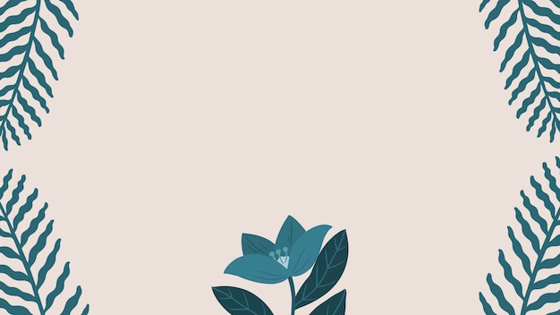 Vector de fondo de pantalla móvil de espacio de copia floral azul