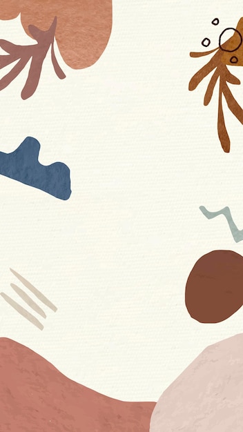 Vector de fondo de papel tapiz móvil marco estético, diseño abstracto