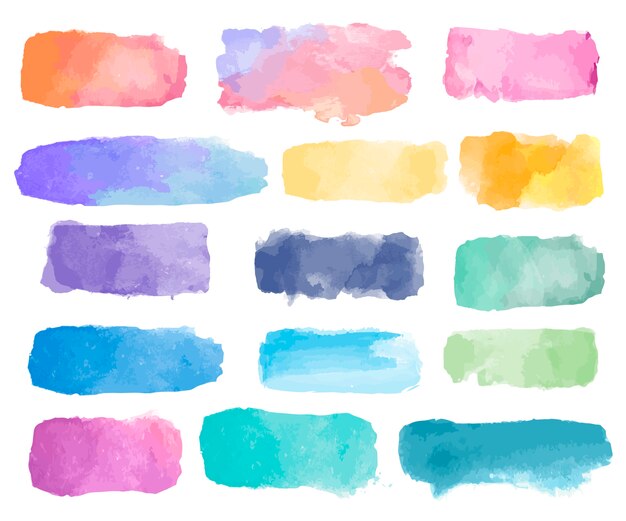 Vector de fondo de parches de acuarela de colores