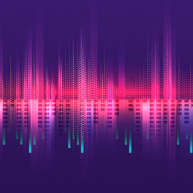 Vector de fondo de patrón de ecualizador rosa