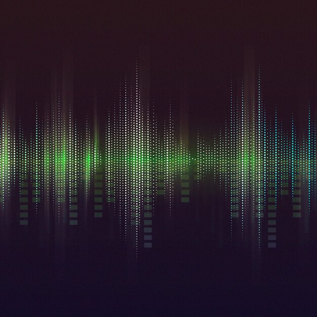 Vector de fondo de patrón de ecualizador verde