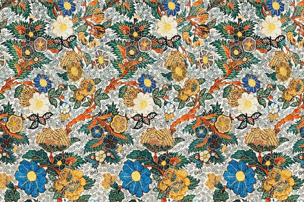 Vector de fondo de patrón floral vintage