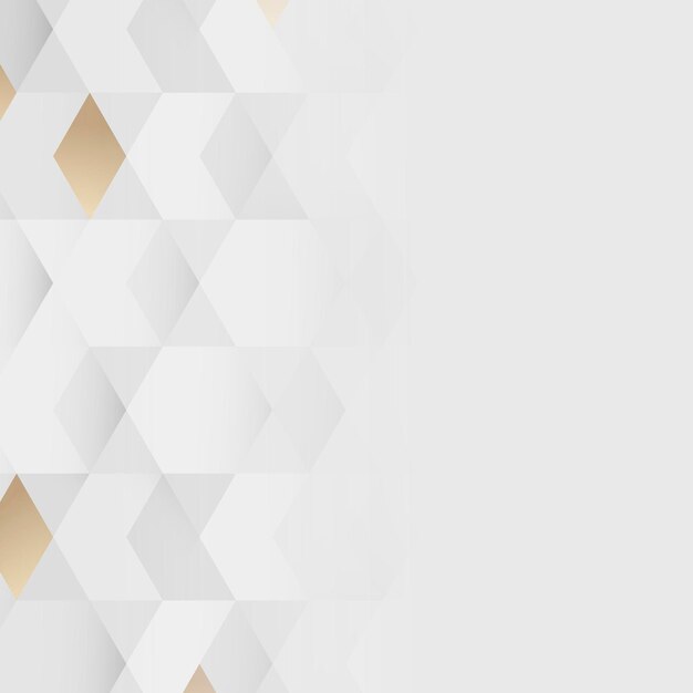 Vector de fondo de patrón geométrico blanco y dorado