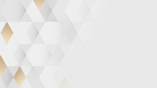 Vector de fondo de patrón geométrico blanco y dorado