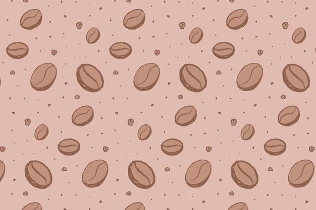 Vector de fondo de patrón de granos de café