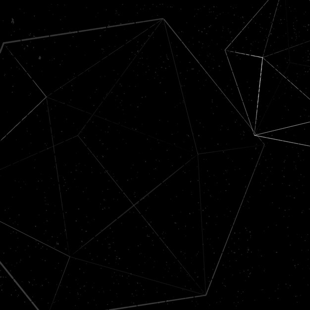 Vector de fondo de patrón de icosaedro de contorno blanco