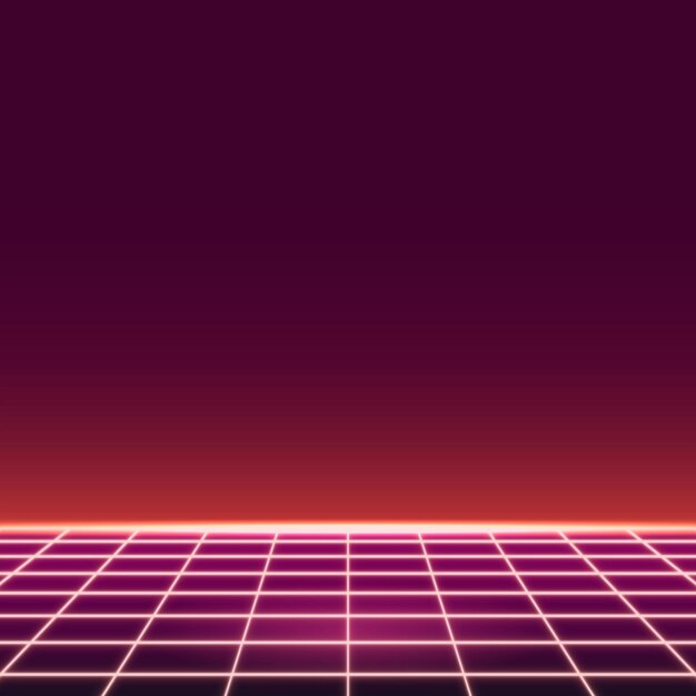 Vector de fondo con patrón de neón de rejilla roja
